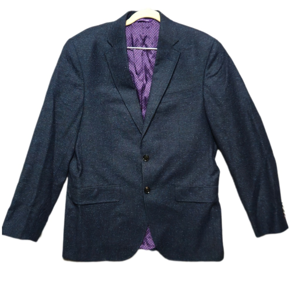 Ted Baker London Endurance Jay SPJ Navy Wool Silk Blazer Sport Coat 38S Mens